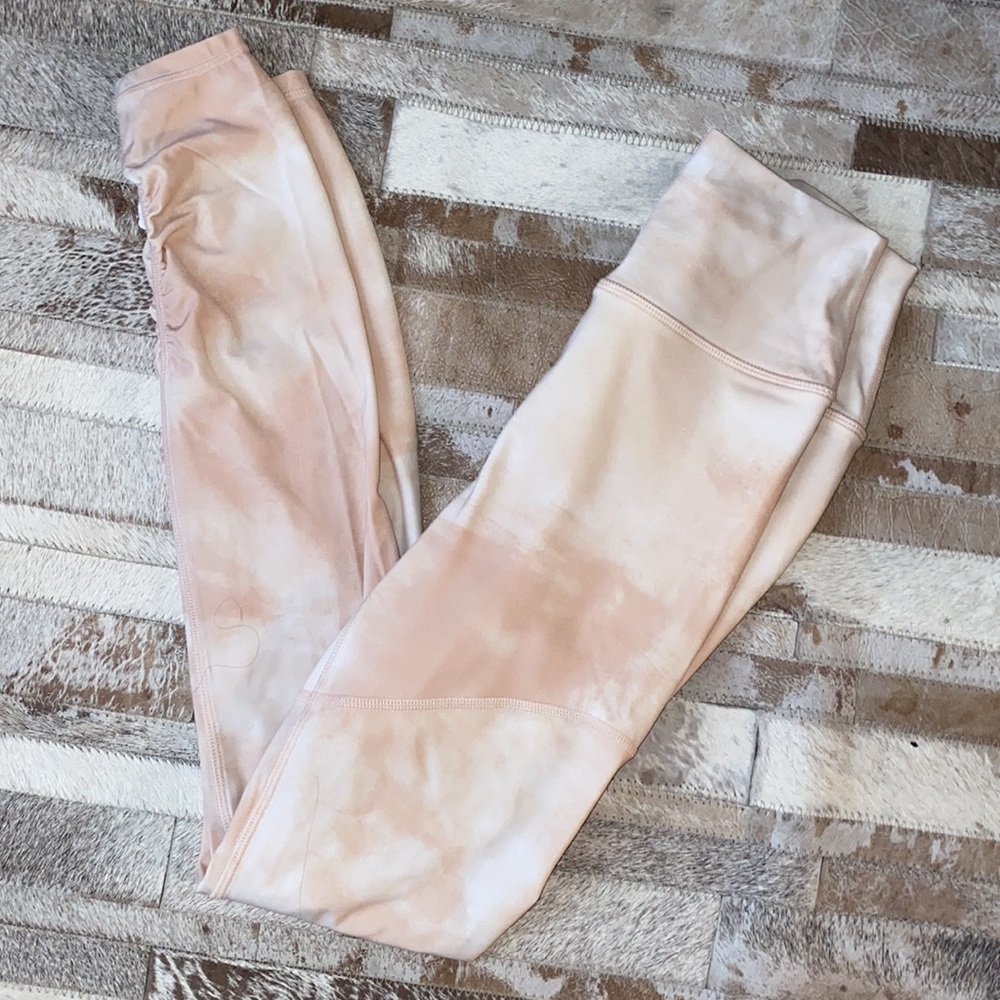 Spiritual Gangster pink cloud ruched leggings SZ S